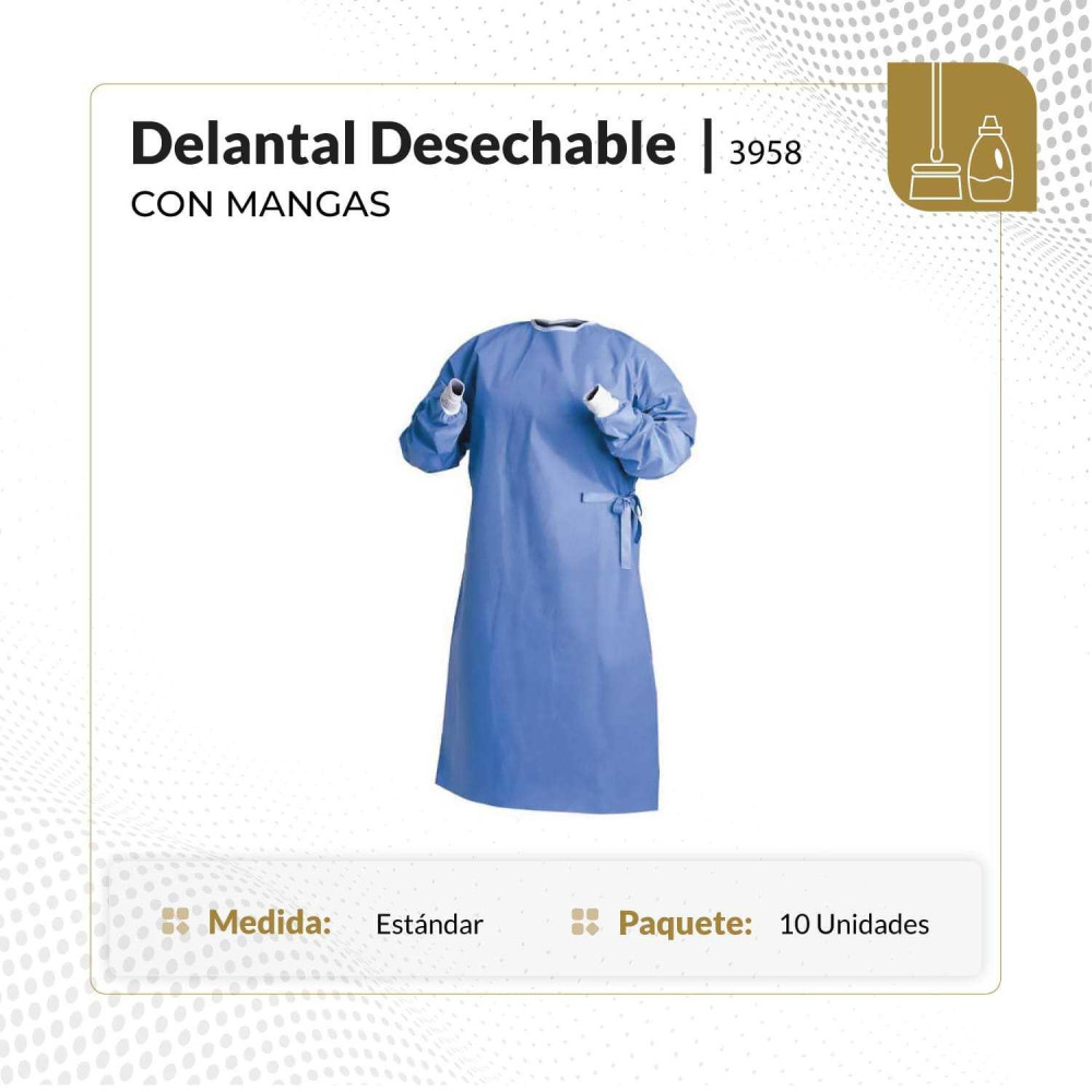 Delantal desechable con mangas