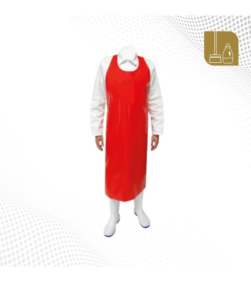Delantal monoblock rojo de poliuretano