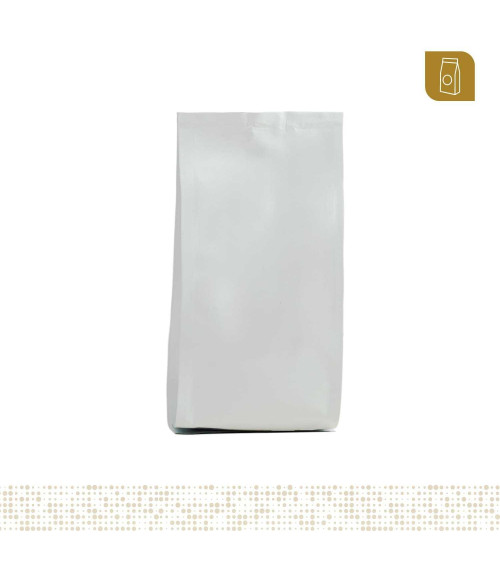 Funda 10x24 trilaminada color blanco tipo flow pack