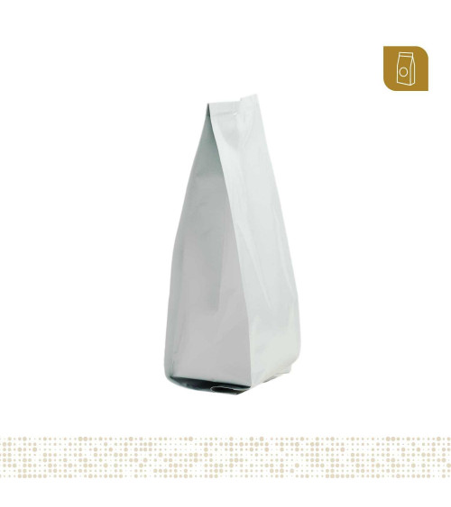 Funda 10x24 trilaminada color blanco tipo flow pack