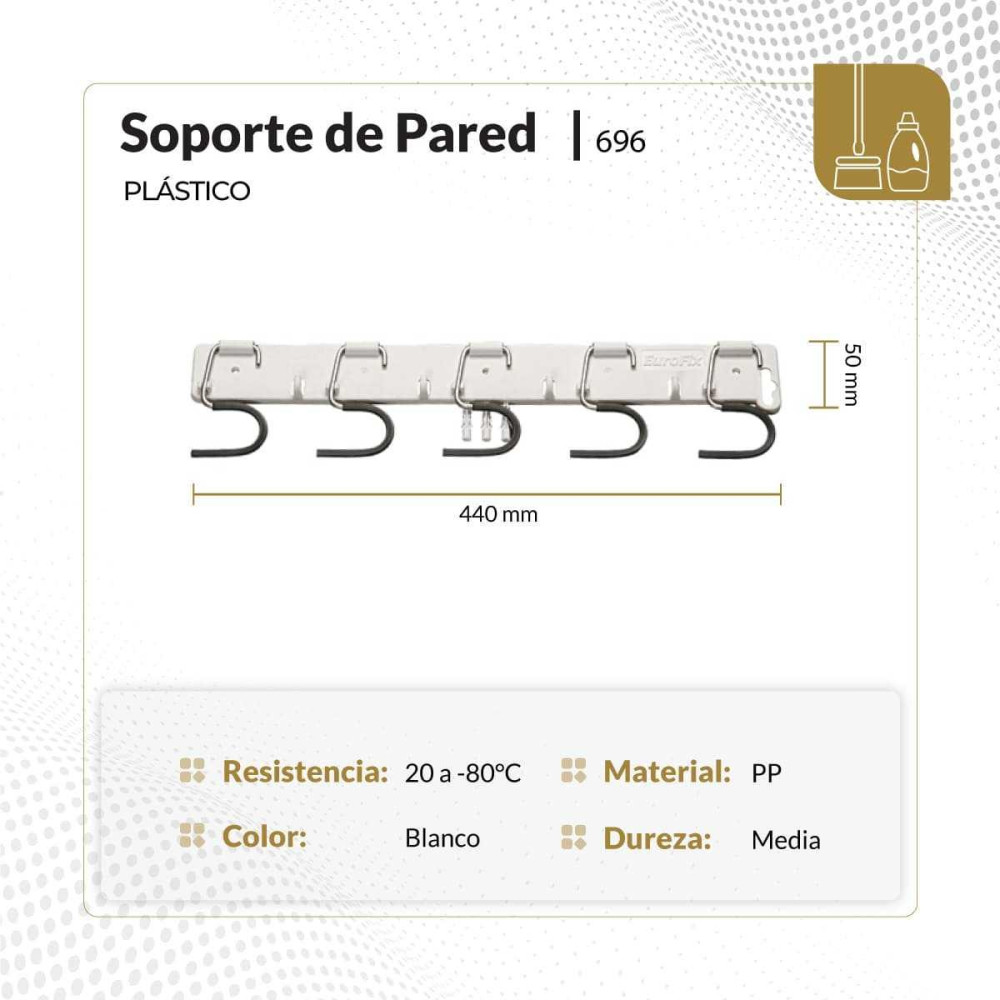 Soporte de pared plastico 510 mm/8700