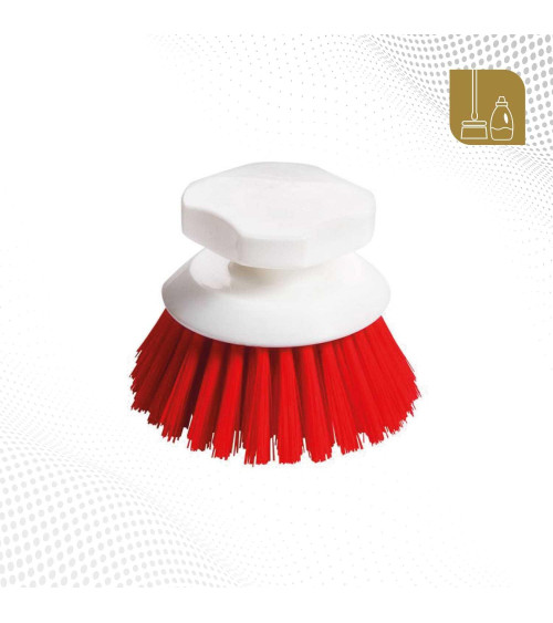 Cepillo de perilla ciruclar color rojo