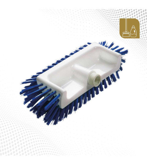 Escoba azul para esquinas y angúlos de cerda dura 32 cm ancho