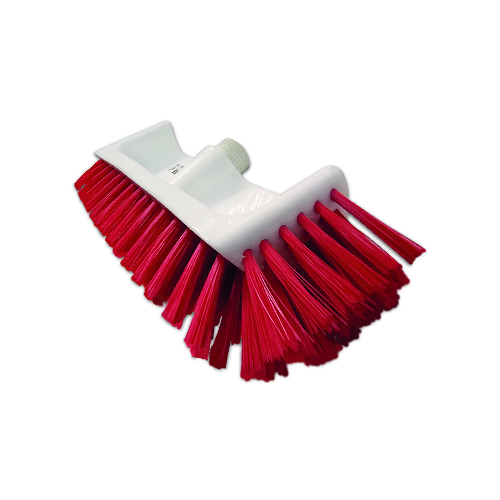 Escoba para esquinas y angúlos de cerda dura 32 cm ancho color rojo