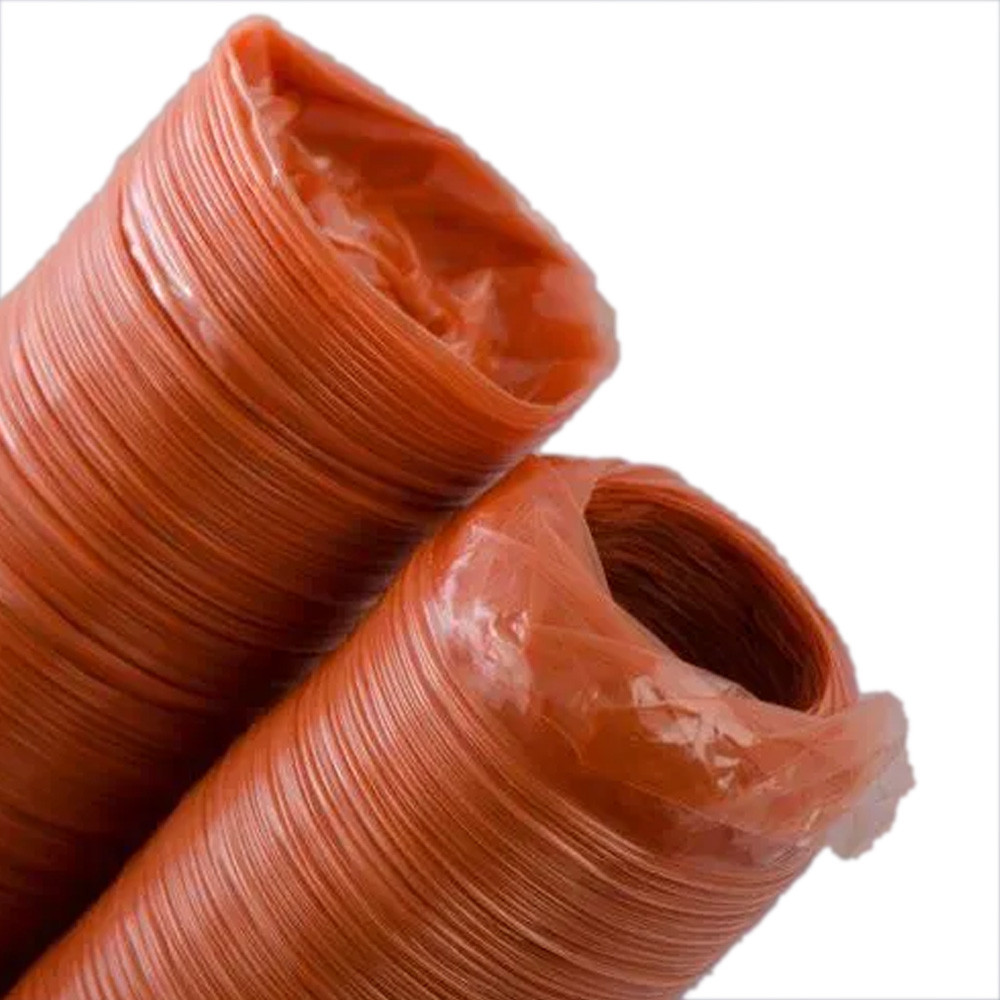 Tripa plástica calibre 17 corrugada color caramelo tubo x 25 metros