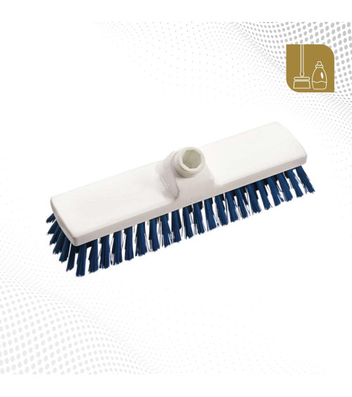 Escoba para suelos cerda media 30 cm color azul