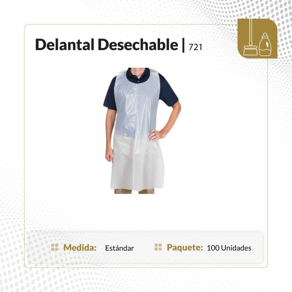 Delantal desechable blanco (99099)