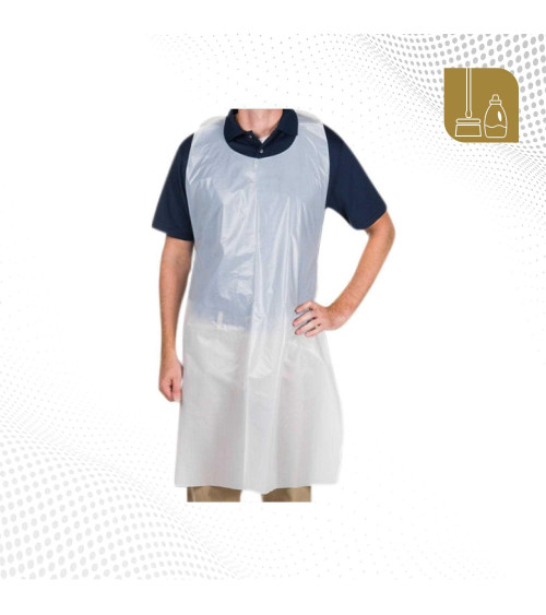 Delantal desechable blanco (99099)