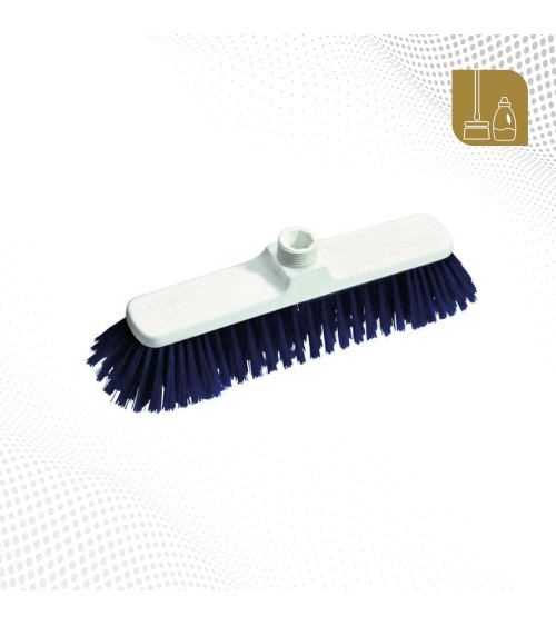 Escoba para suelos cerda suave 28 cm color azul