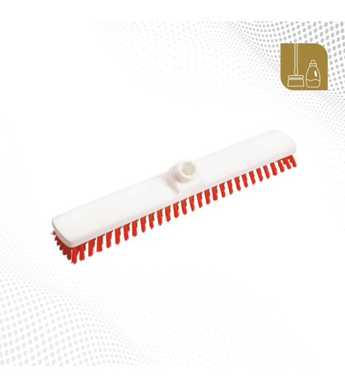 Escoba para suelos cerda dura 40 cm color rojo