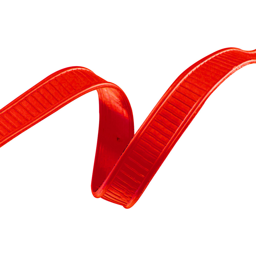 Cinta adhesiva peel & stick rojo para cierre de empaques 14 cm x 0.08 cm