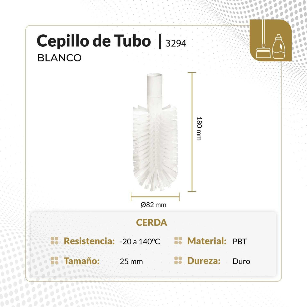 Cepillo para tubos blanco 180X82 mm