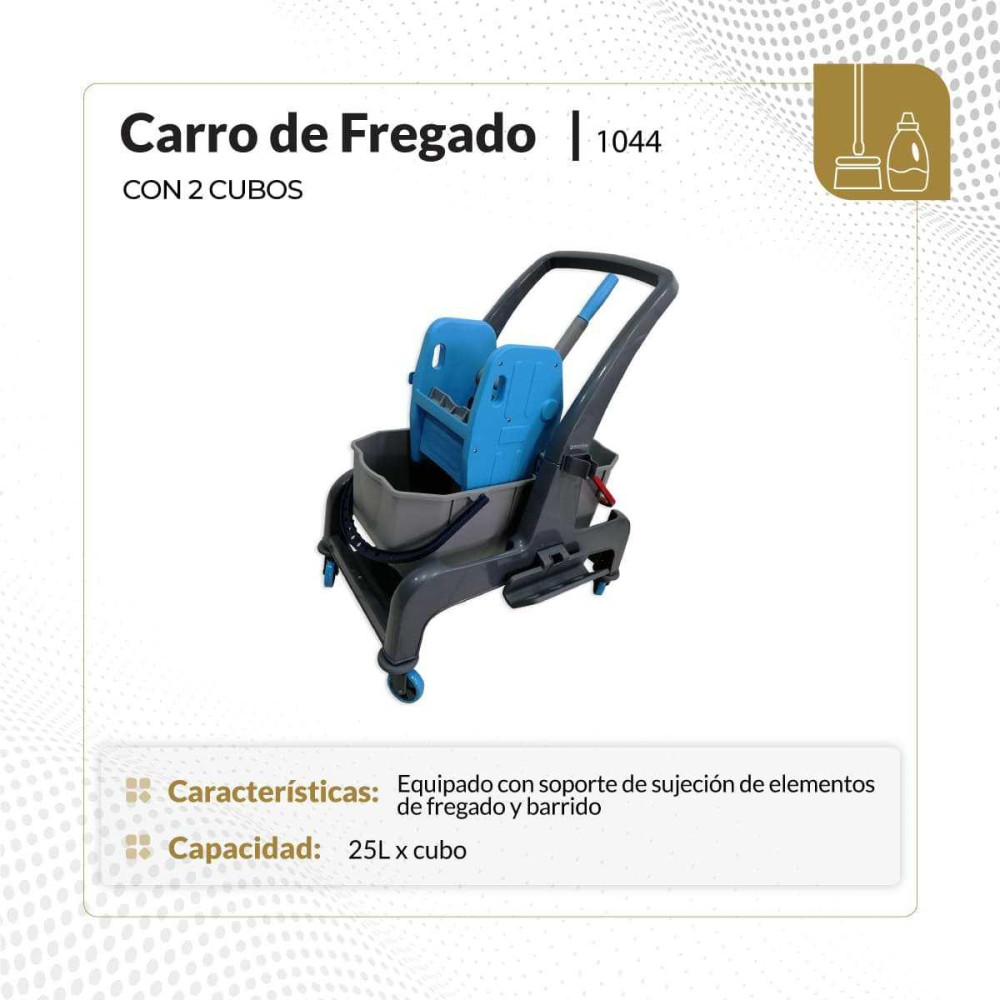 Carro de fregado con 2 cubos