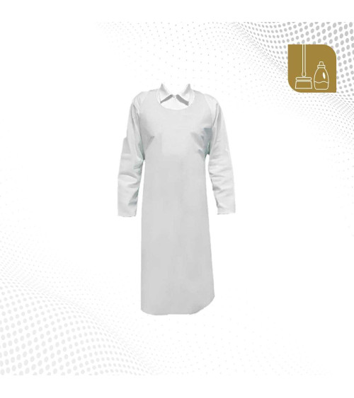 Delantal monoblock blanco de poliuretano