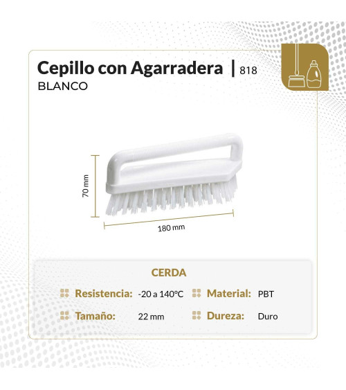 Cepillo de fregar blanco