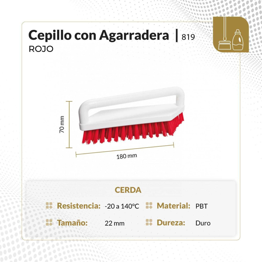 Cepillo de fregar rojo