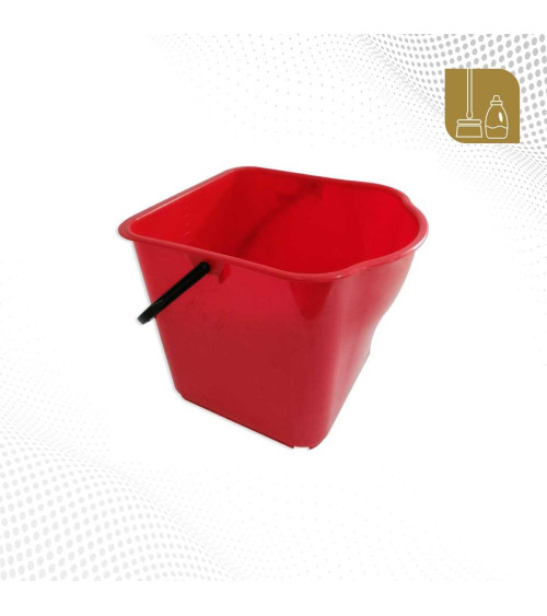 Balde rojo de 15 litros (340x335x285 mm