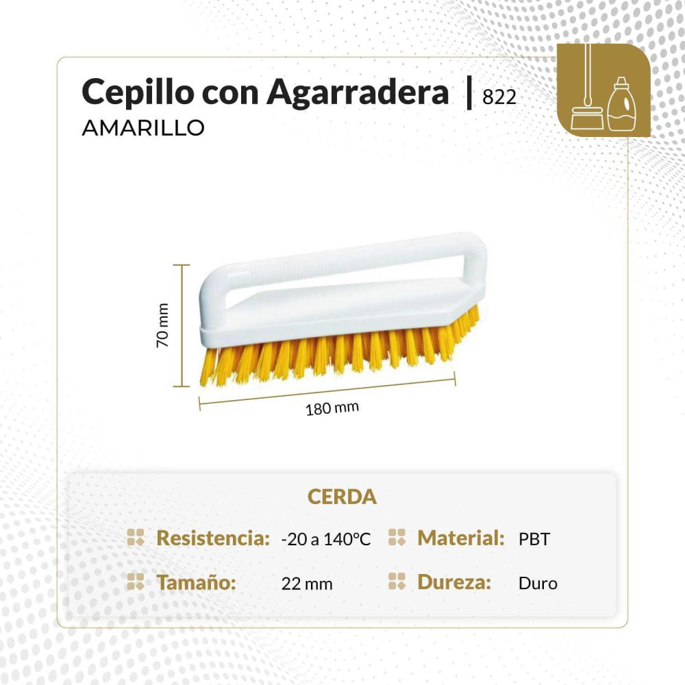 Cepillo de fregar amarillo