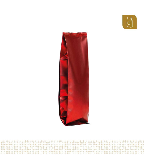 Funda flow pack trilaminada 7x21 color vinotinto mate capacidad 100 gr