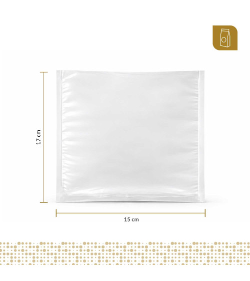 Funda plana 15x17 transparente para empacado al vacio