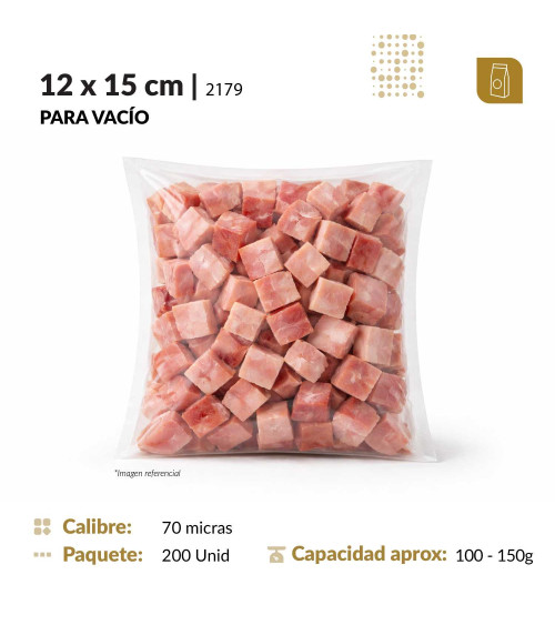 12x15 bolsas para empacar al vacío 