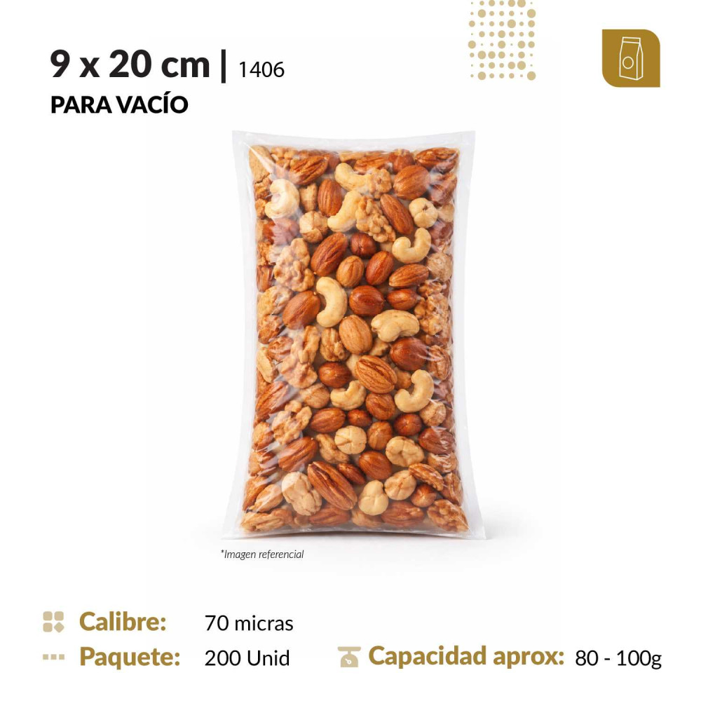 9x20 Bolsa para empacar al vacío 