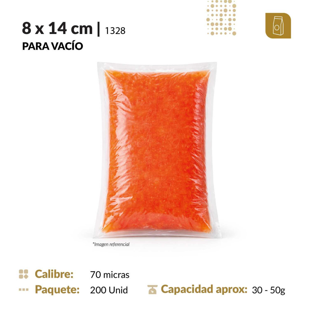 8x14 Bolsa para empaque al vacío 