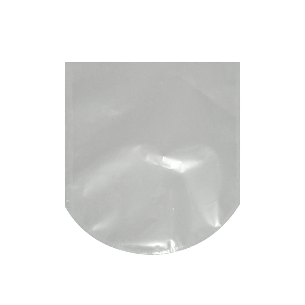 Funda plana 19x21 transparente con selle redondo para empacado al vacio