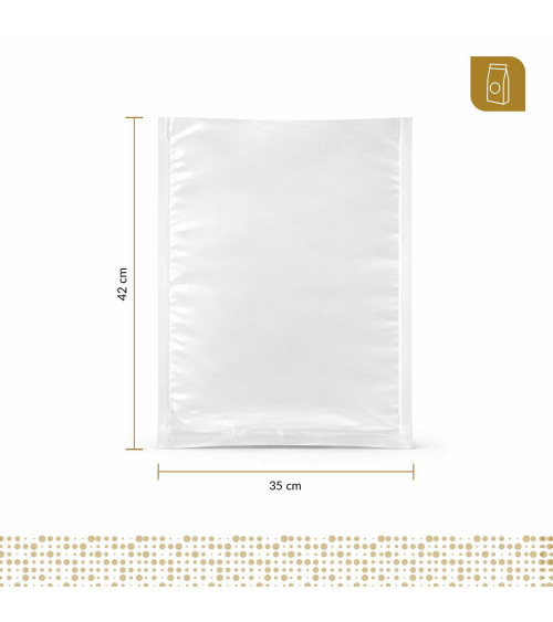 Funda plana 35x42 transparente para empacado al vacio