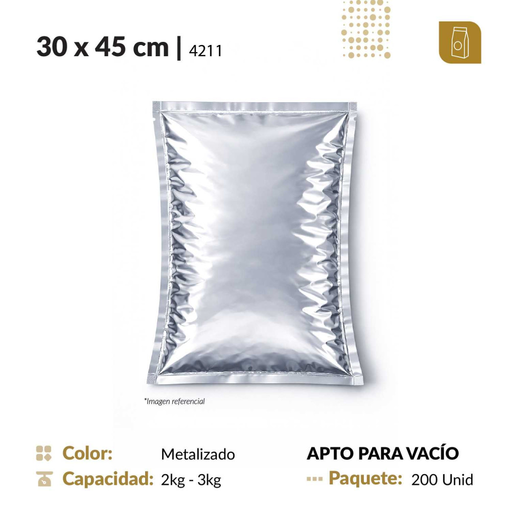 Funda plana 30x45 metalizada de 3 selles