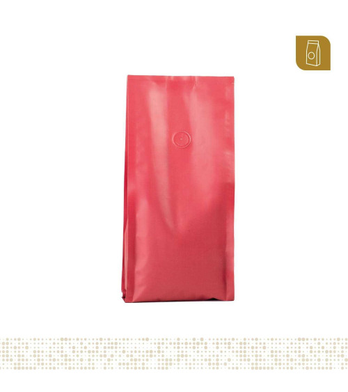 Bolsa flexible 11.5x29 RECIPLUS con válvula y 4 sellos en color vinotinto