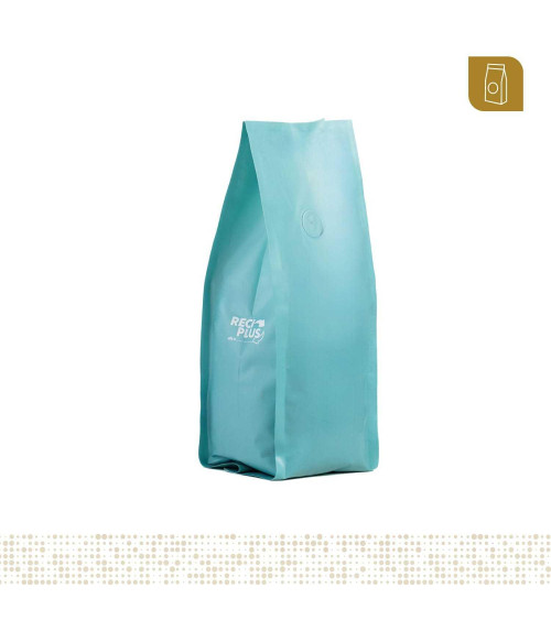 Bolsa flexible 11.5x29 RECIPLUS con válvula y 4 selles en color celeste