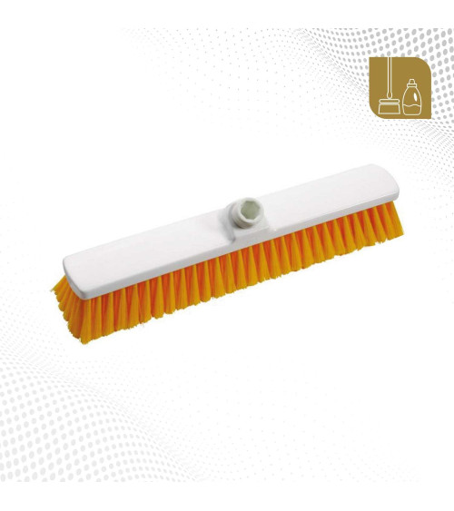 Escoba para suelos cerda suave 40 cm color amarillo