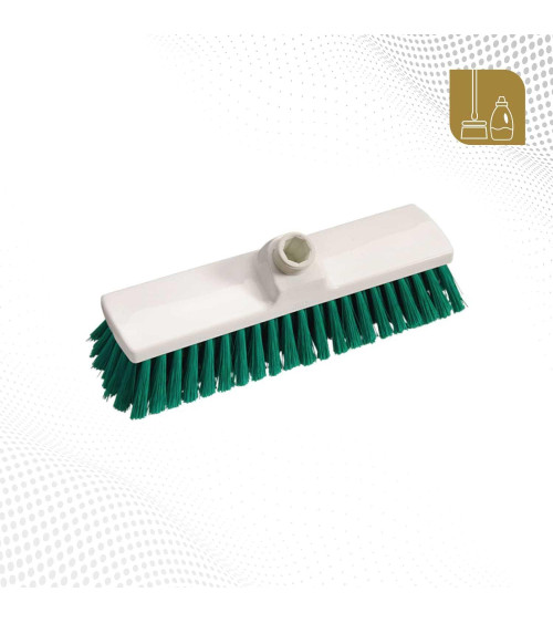 Escoba para suelos cerda suave 30 cm color verde