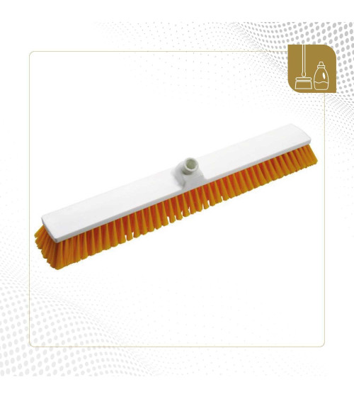 Escoba para suelos cerda suave 60 cm color amarillo