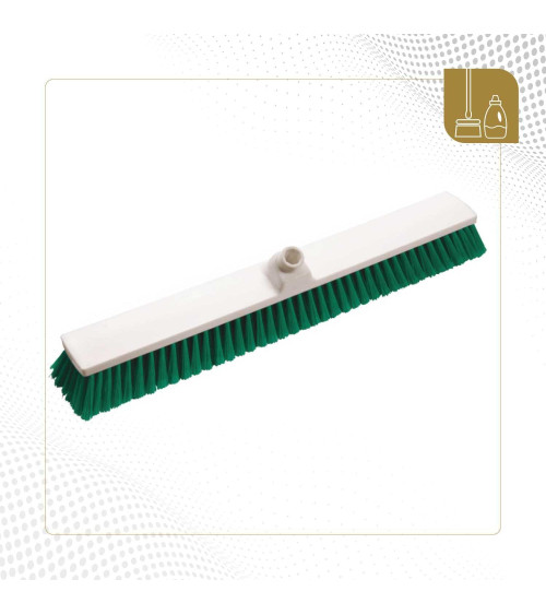 Escoba para suelos cerda suave 60 cm color verde