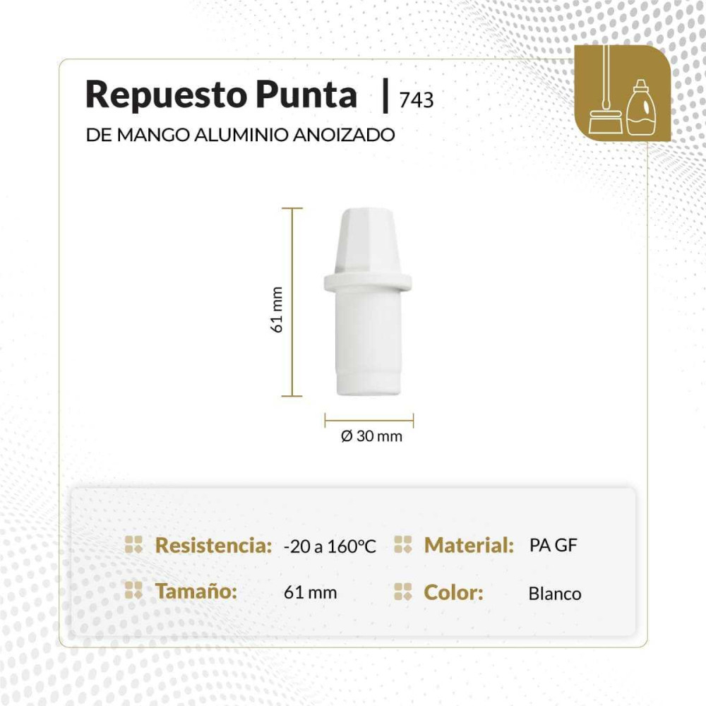 Repuesto punta de mangoaluminio anoizado e1100007-00
