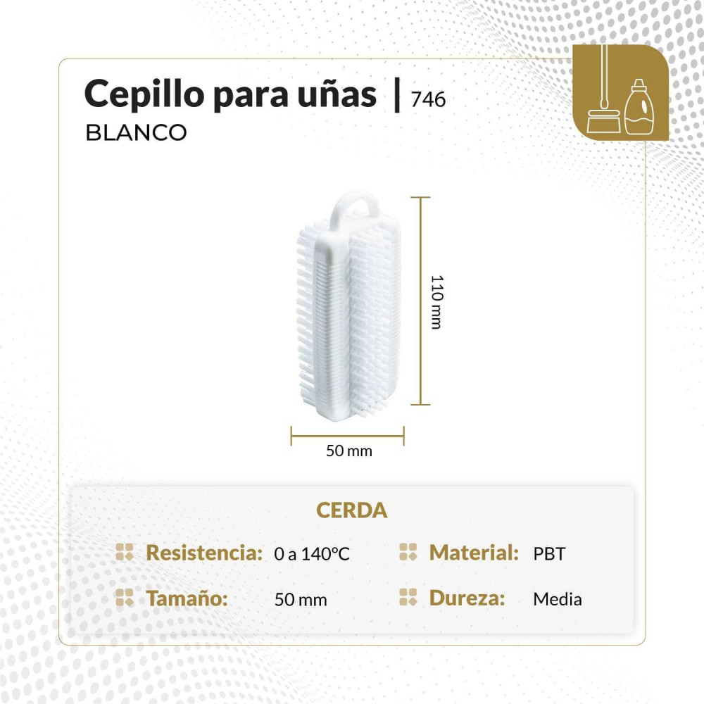 Cepillo para uñas blanco