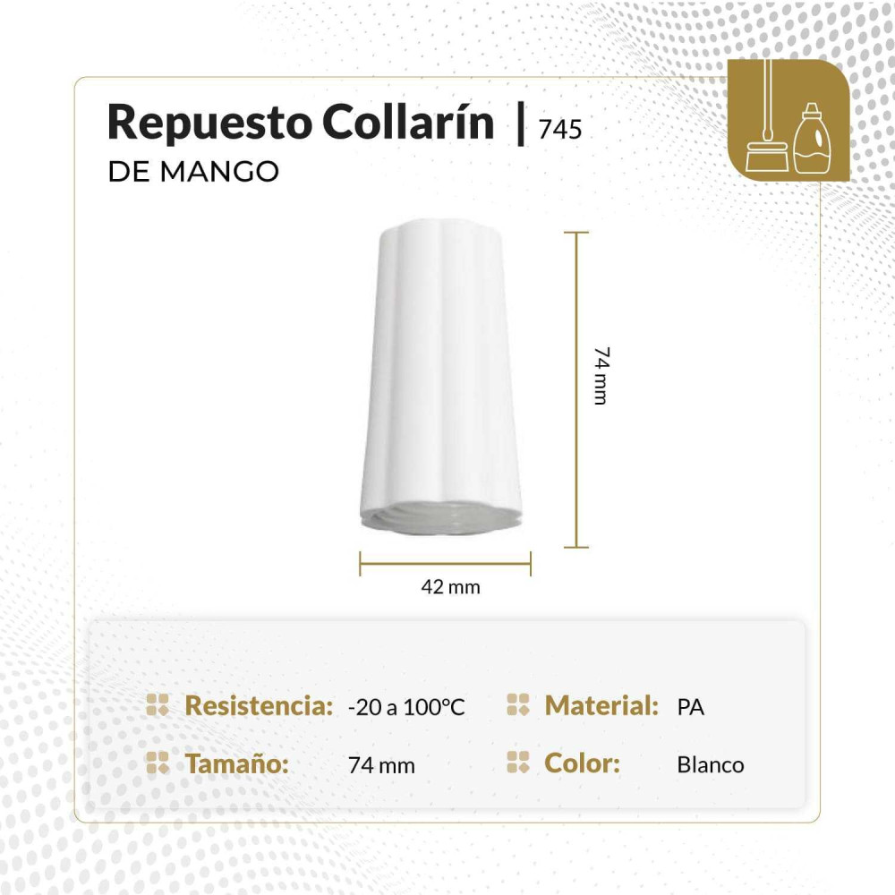 Repuesto collarin para mango color blanco