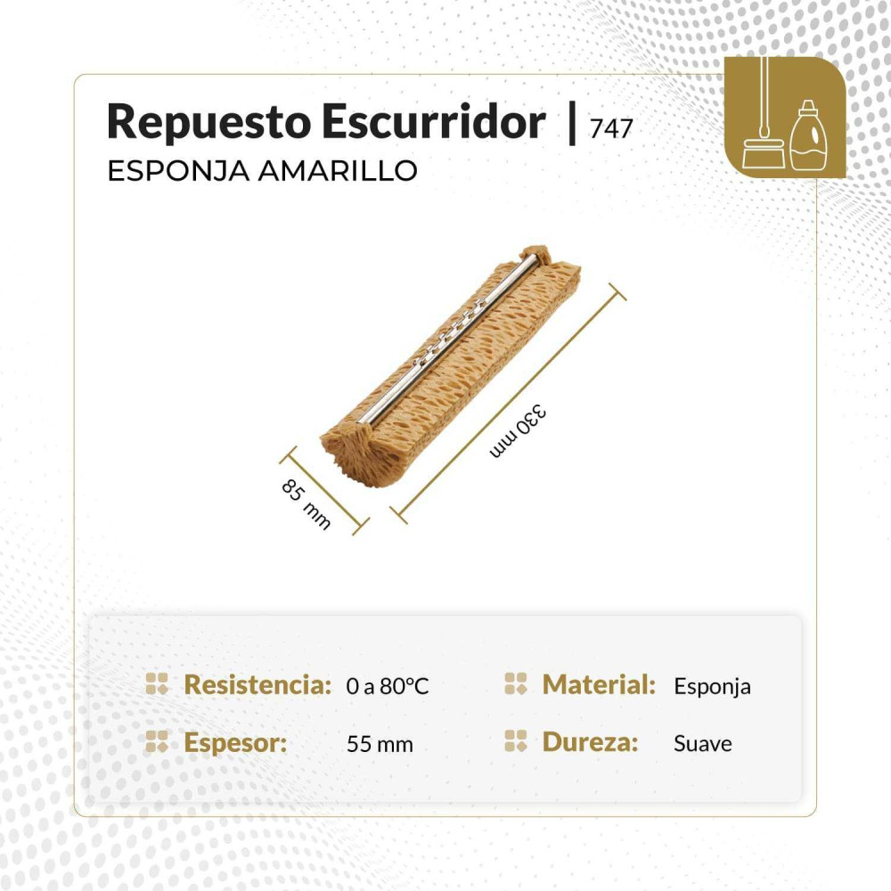 Repuesto escurridor esponja amarillo/88719