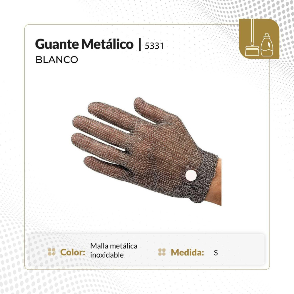 Guante metalico talla S por unidades