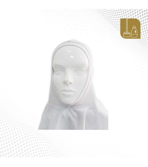 Gorro de licra cubre cabeza y cuello en color blanco