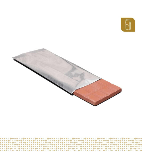 Funda bilaminada metalizada 8.5x20 para chocolates y snacks
