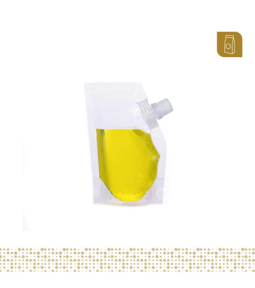 Funda parable tipo Doypack con válvula 10x14 cm transparente para líquidos y pastosos