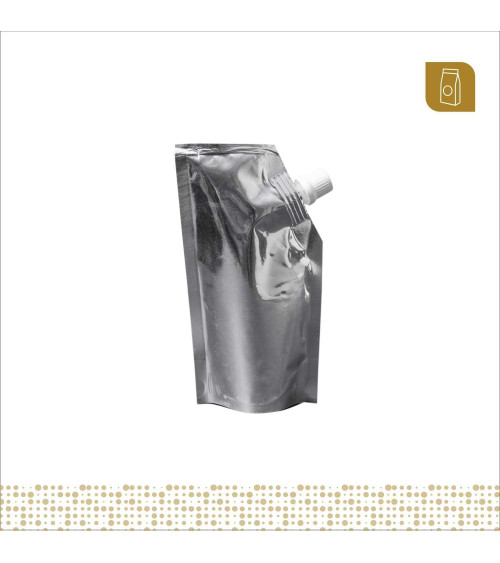 Funda parable tipo Doypack 10x18 cm metalizada con válvula para liquidos