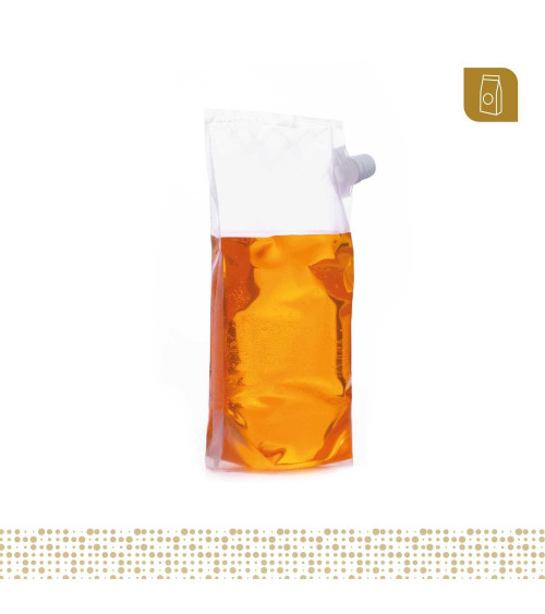 Funda parable tipo Doypack con válvula 16x24 transparente para liquidos y pastosos