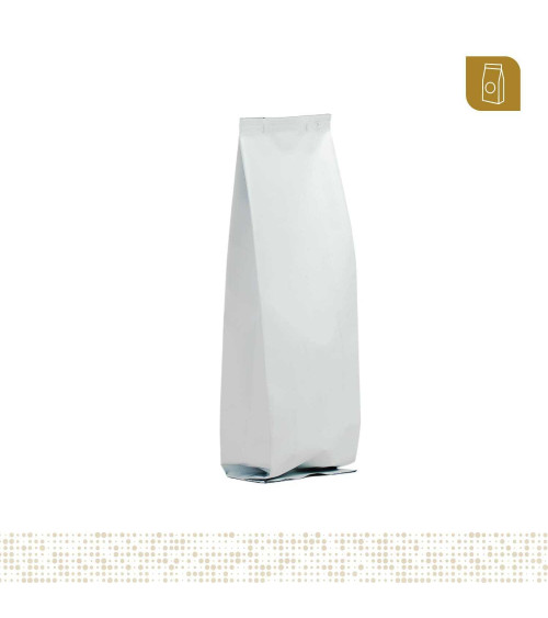 Funda flow pack trilaminada 7x21 color blanco mate capacidad 100 gr