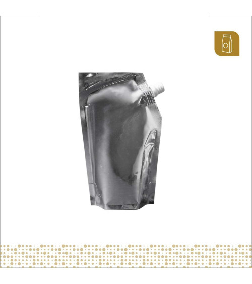Funda parable tipo Doypack 13.3x21 cm metalizada con válvula para liquidos